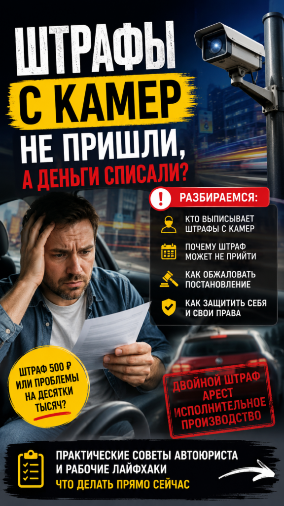не пришел штраф с камеры
