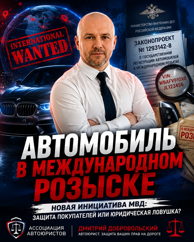 Автомобиль в международном розыске — автоюрист Дмитрий Добровольский объясняет новую инициативу МВД по регистрации автомобилей
