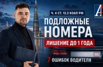 Лишение прав за подложные номера по части 4 статьи 12.2 КоАП РФ