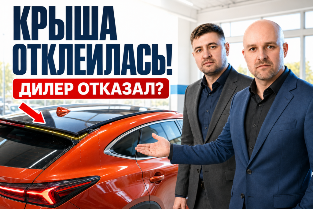 Панорамная крыша автомобиля отошла от кузова — гарантийный дефект