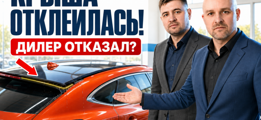 Панорамная крыша автомобиля отошла от кузова — гарантийный дефект